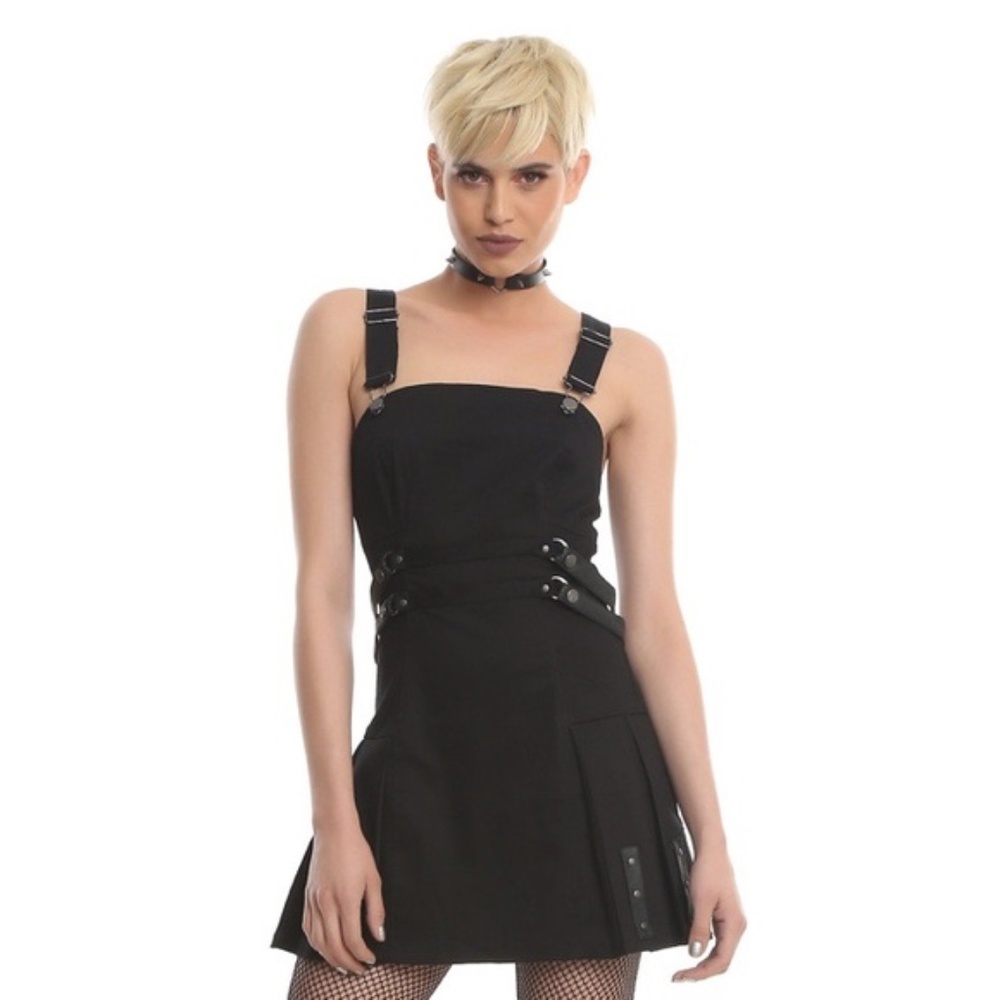 Tripp NYC Black Punk Overall Bondage Buckle Dress Size XL